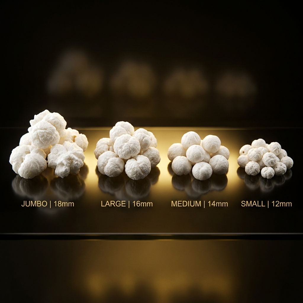Makhana Grades 3D Comparison