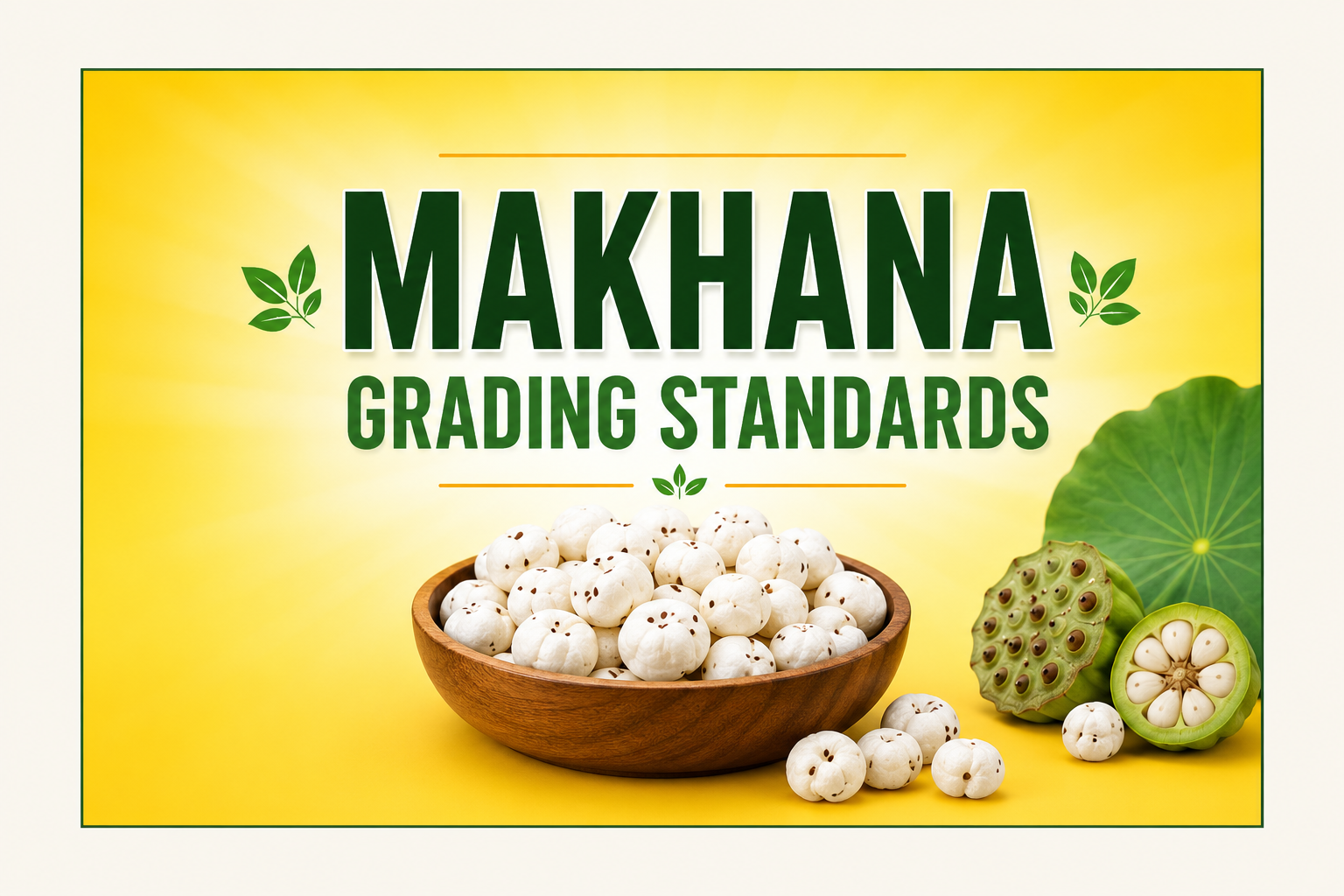 Makhana Grading Standards: Understanding Suta Sizes, Quality, and Wholesale Pricing