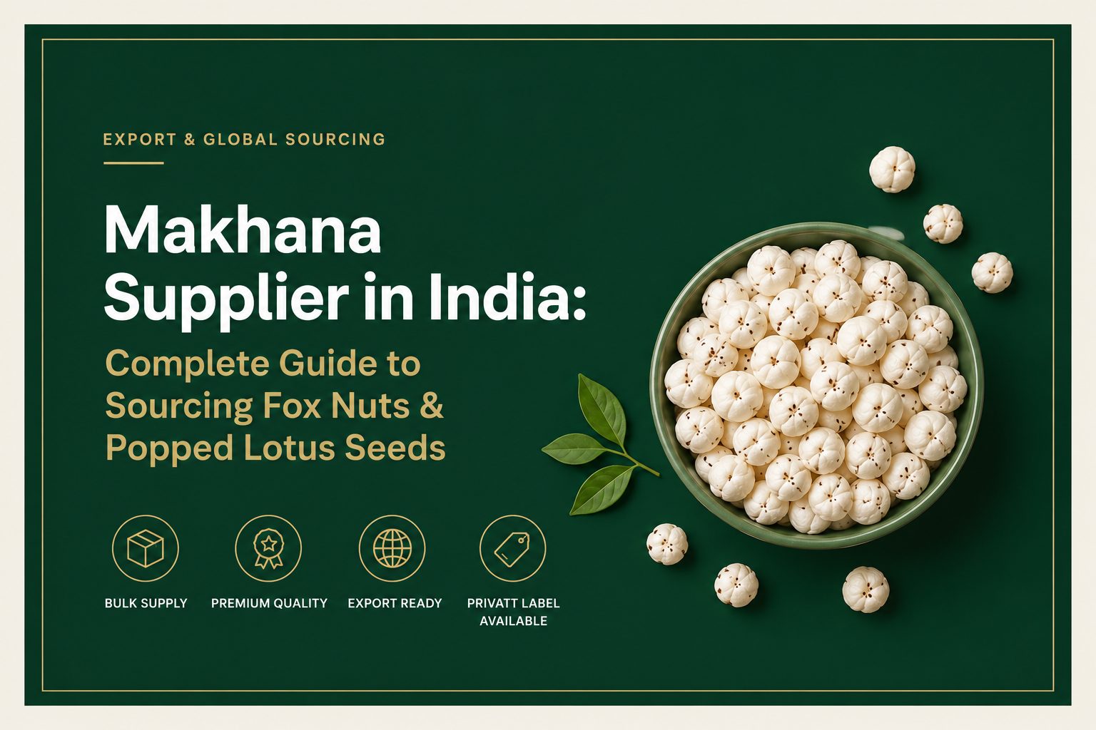 Makhana Supplier in India: Complete Guide to Sourcing Fox Nuts & Popped Lotus Seeds