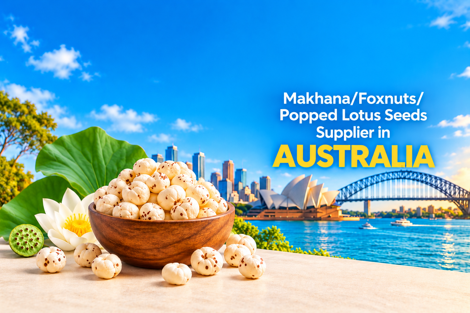 Makhana Supplier in Australia – Bulk Fox Nuts & Wholesale Popped Lotus Seeds from India