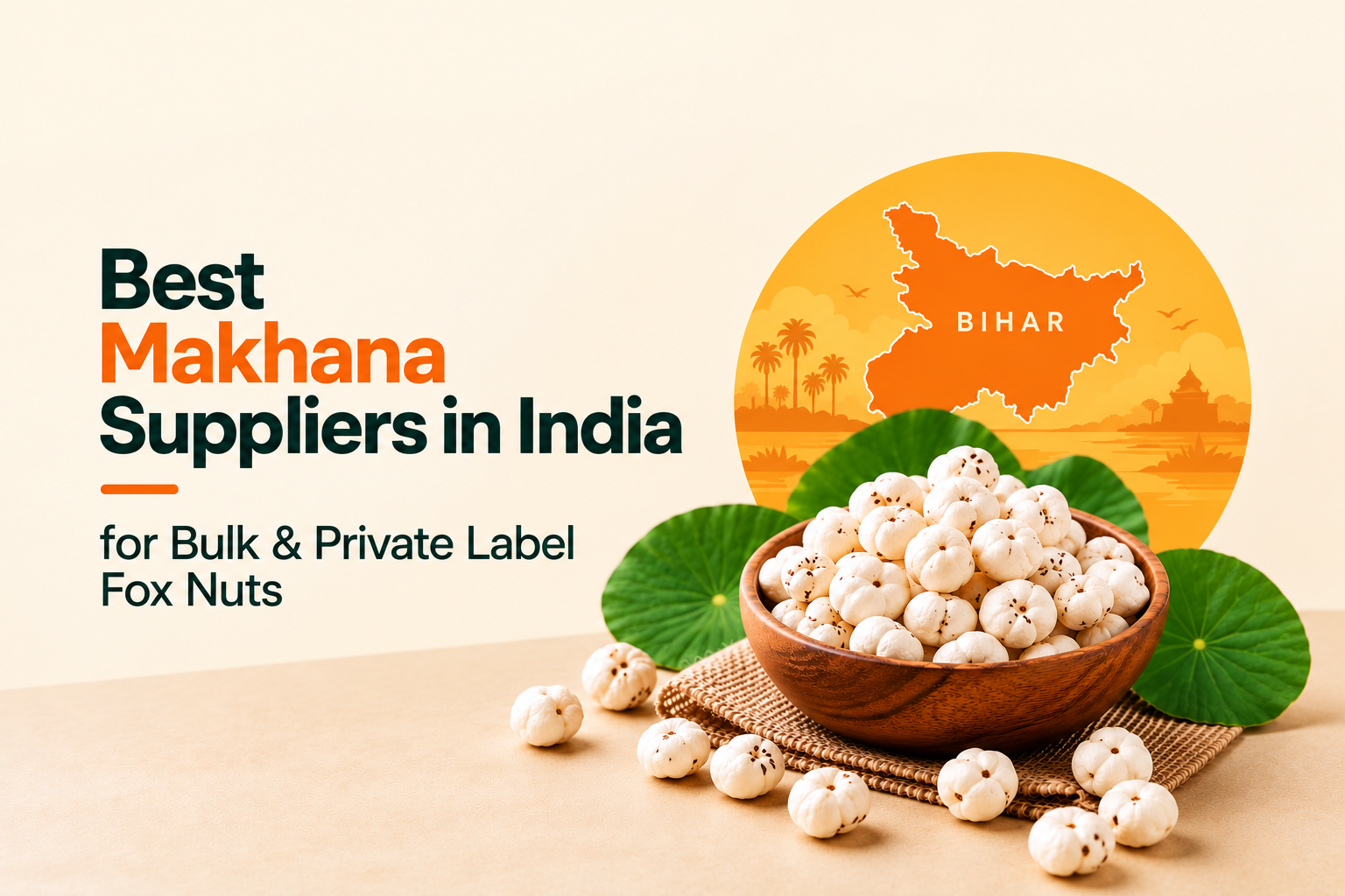 Best Makhana Suppliers in India for Bulk & Private Label Fox Nuts