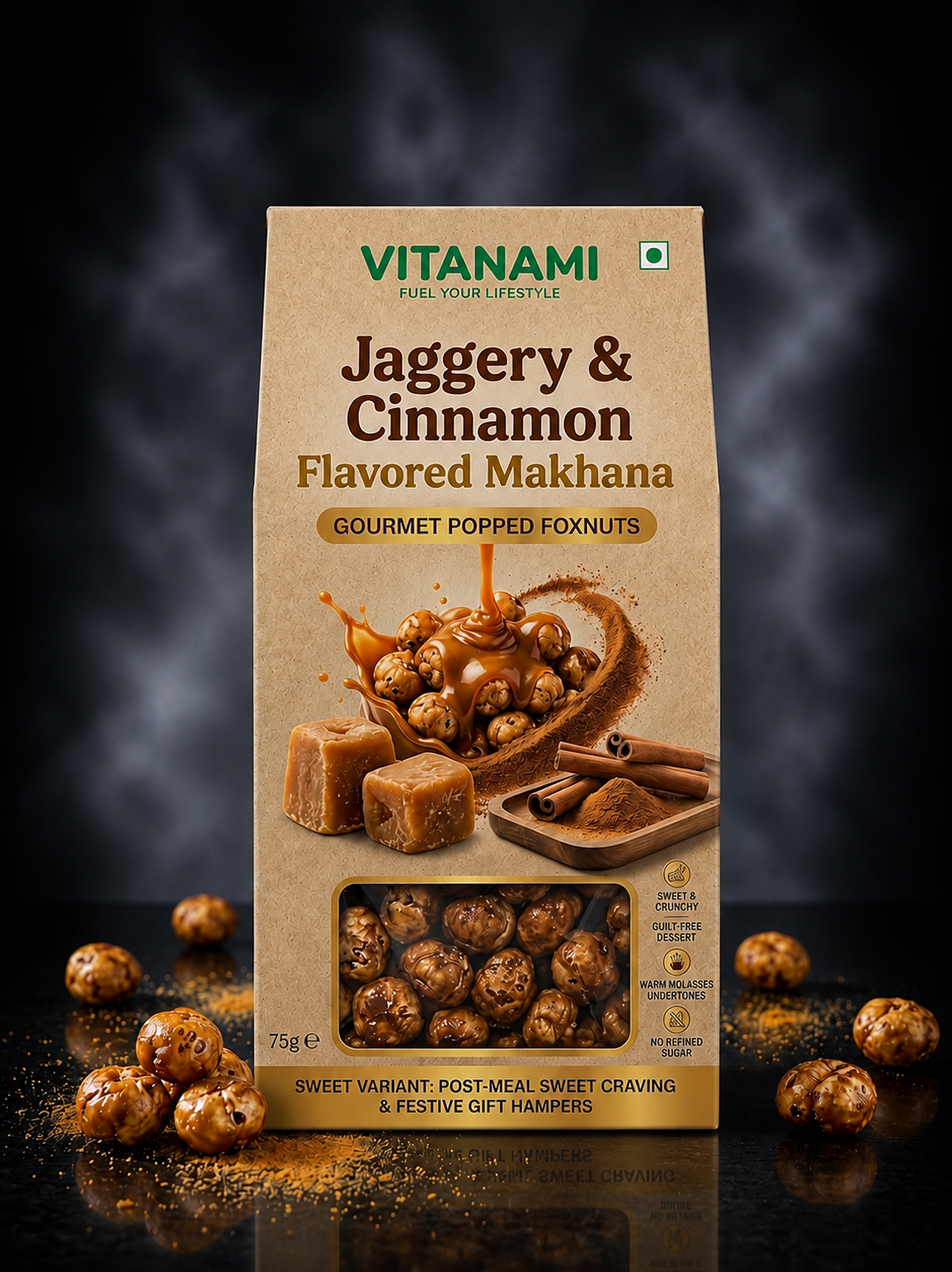 Jaggery & Cinnamon Flavored Makhana